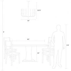 ED Ellen DeGeneres Brianna 9-Light Aged Iron Minimalist Modern Hanging Candlestick Chandelier by Generation Lighting Designer Collections -Hot Sale Light Society Store aged iron generation lighting designer collections chandeliers ec1009ai 1f 1000