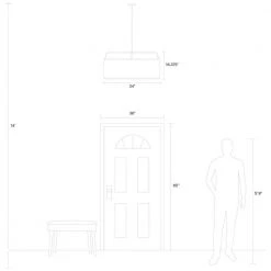 ED Ellen DeGeneres Crafted by Generation Lighting Dunne 34 in. W 4-Light Aged Iron Pendant with Sewn Natural Linen Shade by Generation Lighting Designer Collections -Hot Sale Light Society Store aged iron generation lighting designer collections chandeliers ep1114ai 1f 1000