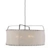 ED Ellen DeGeneres Crafted by Generation Lighting Dunne 34 in. W 4-Light Aged Iron Pendant with Sewn Natural Linen Shade by Generation Lighting Designer Collections -Hot Sale Light Society Store aged iron generation lighting designer collections chandeliers ep1114ai 64 1000