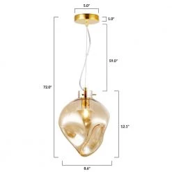 Bette1-Light Amber Pendant Light with Glass Shade by Light Society -Hot Sale Light Society Store amber light society chandeliers ls c388 am 76 1000