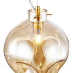 Bette1-Light Amber Pendant Light with Glass Shade by Light Society -Hot Sale Light Society Store amber light society chandeliers ls c388 am fa 1000