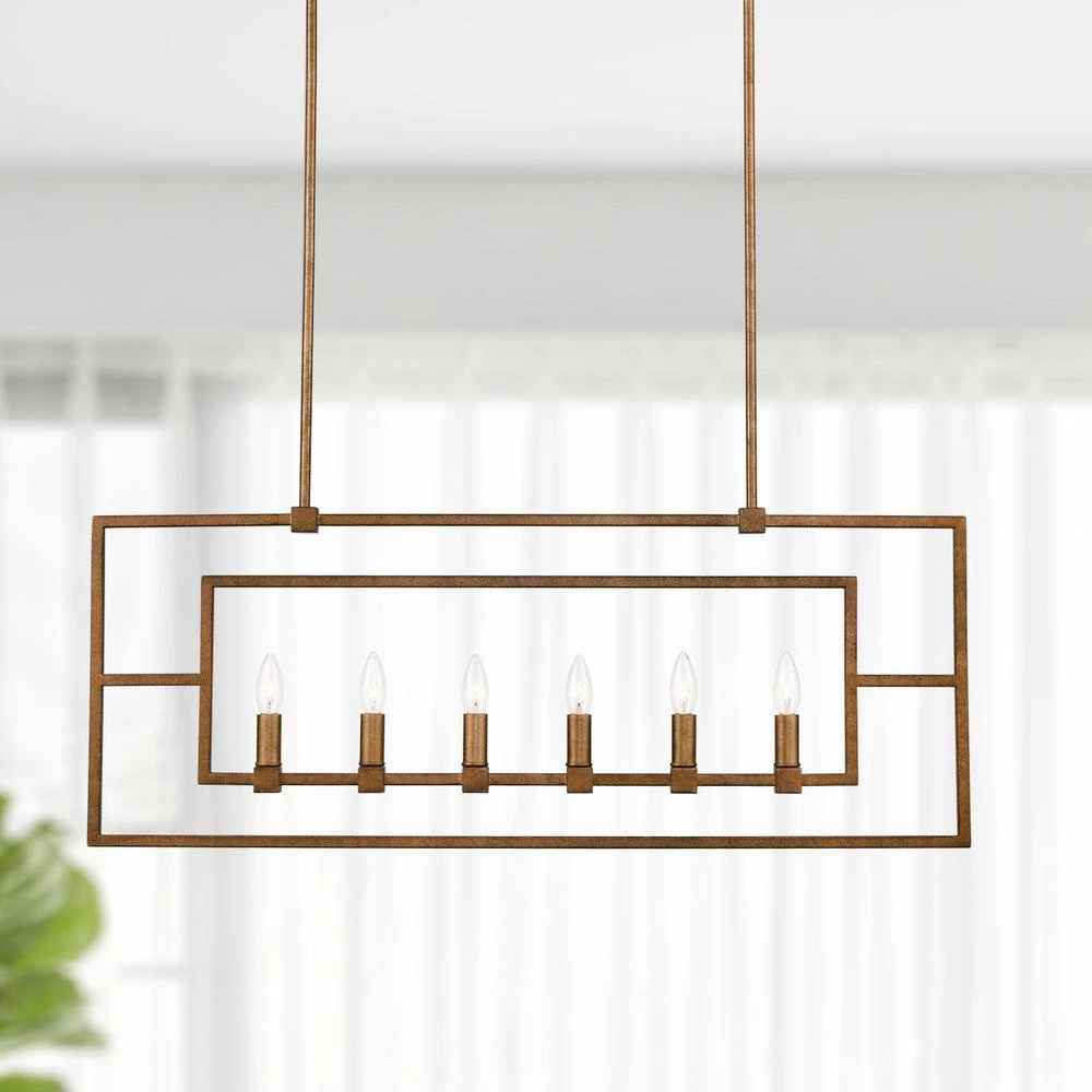 Bence 6-Light Antique Brass Chandelier by Light Society 10 Bence 6-Light Antique Brass Chandelier by Light Society - Image 8