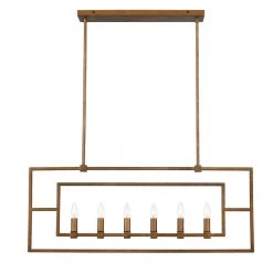 Bence 6-Light Antique Brass Chandelier by Light Society