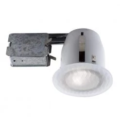100 Series 5 in. White Recessed Halogen Damp Locations Light Fixture Kit by BAZZ