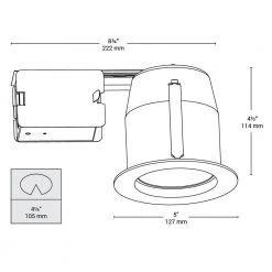 5 in. Brushed Chrome Intergrated LED Recessed Fixture Kit for Damp Locations by BAZZ 11 5 in. Brushed Chrome Intergrated LED Recessed Fixture Kit for Damp Locations by BAZZ -Hot Sale Light Society Store bazz recessed lighting kits 110l11b 44 1000