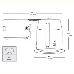 4-in. White Recessed Fixture Kit for Damp Locations by BAZZ -Hot Sale Light Society Store bazz recessed lighting kits 300 330 1f 1000