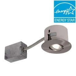 2.5 in. Brushed Chrome LED Recessed Lighting Fixture with Designed for Ceiling Clearance by BAZZ