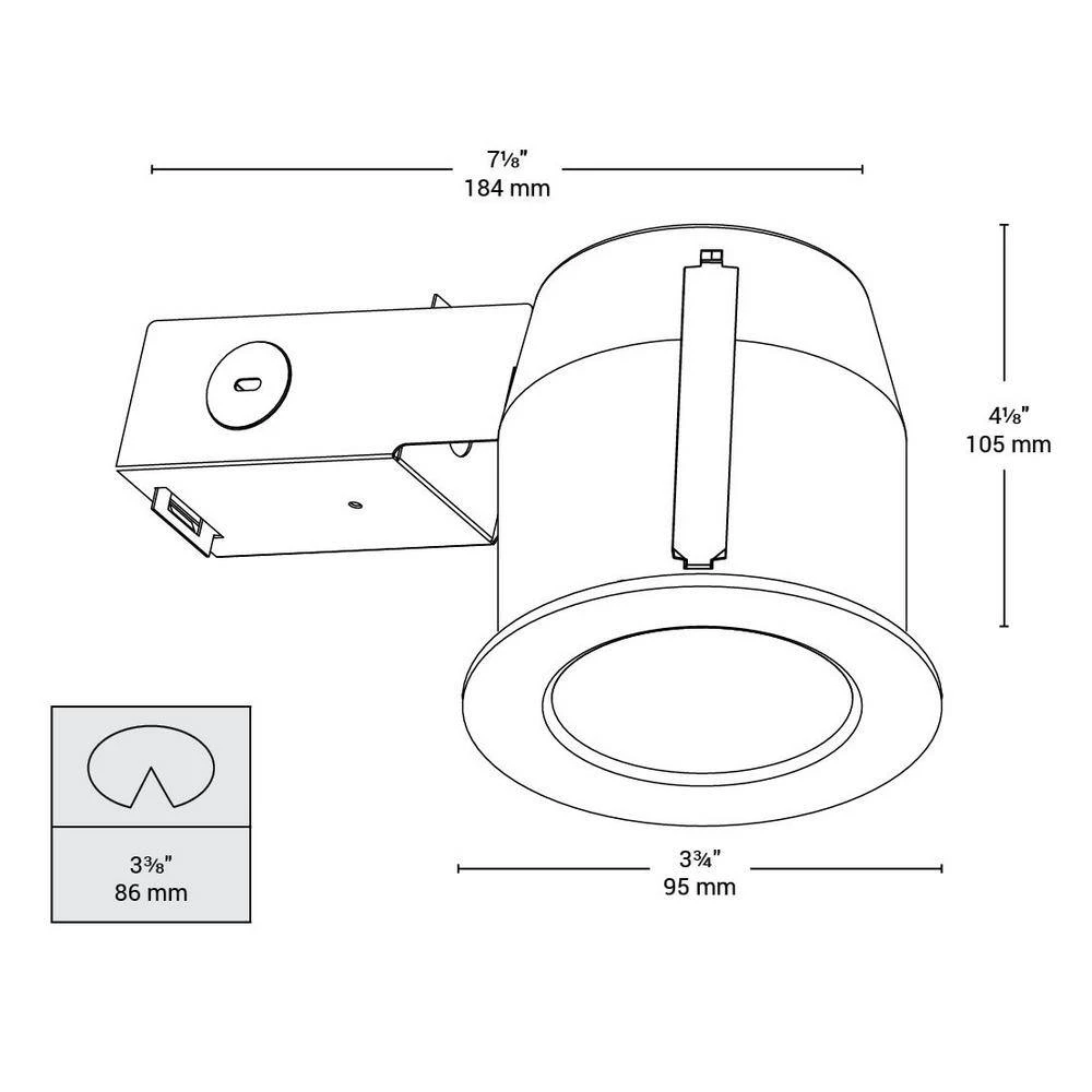 3-in. Brushed Chrome Intergrated LED Recessed Fixture Kit for Damp Locations by BAZZ 7 3-in. Brushed Chrome Intergrated LED Recessed Fixture Kit for Damp Locations by BAZZ - Image 5