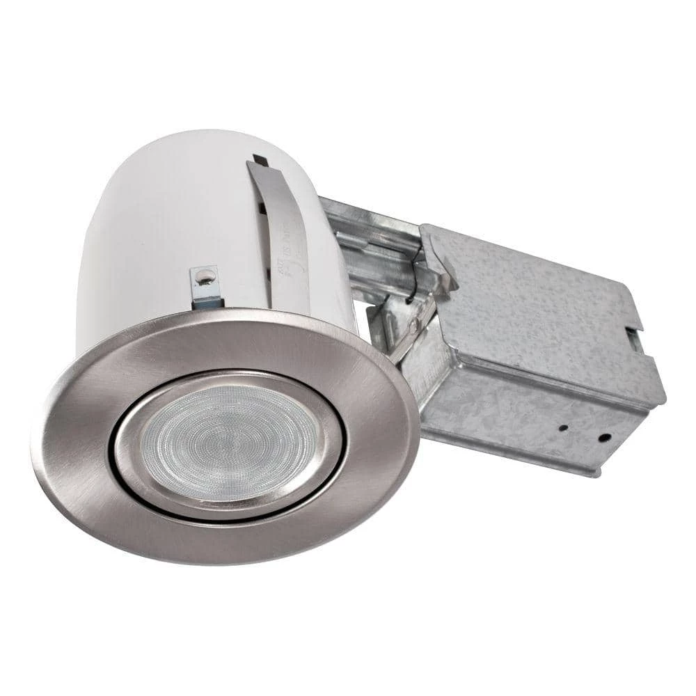 3.88 in. Slim Brushed Chrome Multi Directional Recessed Lighting Fixture Designed for Ceiling Clearance by BAZZ 3 3.88 in. Slim Brushed Chrome Multi Directional Recessed Lighting Fixture Designed for Ceiling Clearance by BAZZ