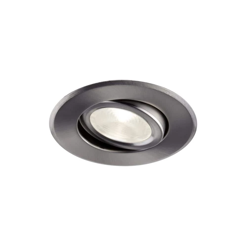 3.88 in. Slim Brushed Chrome Multi Directional Recessed Lighting Fixture Designed for Ceiling Clearance by BAZZ 4 3.88 in. Slim Brushed Chrome Multi Directional Recessed Lighting Fixture Designed for Ceiling Clearance by BAZZ - Image 2