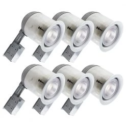 600 Series 7 in. White Incandescent Recessed Baffle Light Fixture Kit by BAZZ
