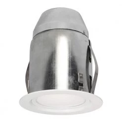 4.13 in. White Recessed Lighting Fixture Designed for Insulated Ceiling by BAZZ