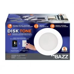 4 in. Canless 5000k Tunable New Construction Integrated LED Recessed Light Kit with White Trim for Shallow Ceiling by BAZZ -Hot Sale Light Society Store bazz recessed lighting kits disk4cct4w4 4f 1000