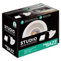 DISK 4 in. Anti-Glare Damp location 1000 Lumens 3000K Canless, New Construction Integrated LED Recessed Light Kit by BAZZ -Hot Sale Light Society Store bazz recessed lighting kits disk4w 76 1000