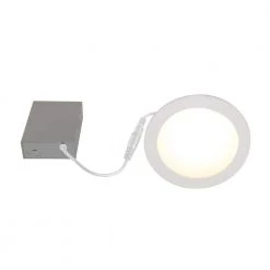 6 in. Canless 3000 K New Construction Ultra-Slim Canless Integrated LED Recessed Light Kit with White Trim by BAZZ