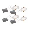 Slim Disk Stak 4 in. 3000K New Construction or Remodel IC Rated Recessed Integrated LED Kit (4-Pack) by BAZZ -Hot Sale Light Society Store bazz recessed lighting kits jldsk4wh4 64 1000