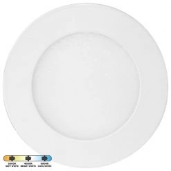 Slim Disk Mood 4 in. Selectable New Construction and Remodel IC Rated Canless Recessed Integrated LED Kit (4-Pack) by BAZZ -Hot Sale Light Society Store bazz recessed lighting kits luxdisk100w4 1f 1000