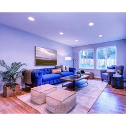 6 in. Wi-Fi RGB Tunable New Construction/Remodel Slim Disk LED Recessed Fixture Kit by BAZZ -Hot Sale Light Society Store bazz recessed lighting kits sldsk6rgbtnwwf 1f 1000