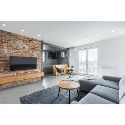 Slim Disk 4 in. 3000K Matte White New Construction/Remodel Recessed Integrated LED Fixture Kit for (4-Pack) by BAZZ -Hot Sale Light Society Store bazz recessed lighting kits sldskb4w4 76 1000