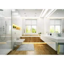 4 in. Slim Brushed Chrome Integrated LED Recessed Fixture Kit (4-Pack) by BAZZ -Hot Sale Light Society Store bazz recessed lighting kits slmrd4b4 76 1000