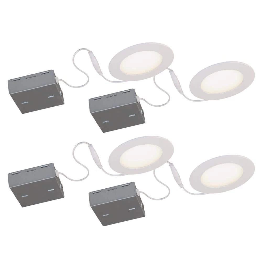 STAK 4 in. Canless 3000k New Construction Integrated LED Recessed Light Kit (4-Pack) by BAZZ 3 STAK 4 in. Canless 3000k New Construction Integrated LED Recessed Light Kit (4-Pack) by BAZZ