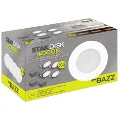 STAK 4 in. Canless 4000k New Construction Integrated LED Recessed Light Kit (4-Pack) by BAZZ -Hot Sale Light Society Store bazz recessed lighting kits stkd44kw4 4f 1000