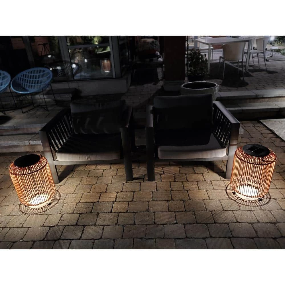 Tulum 19 in. Beige Outdoor Integrated LED Solar Floor Lamp by BAZZ 6 Tulum 19 in. Beige Outdoor Integrated LED Solar Floor Lamp by BAZZ - Image 4