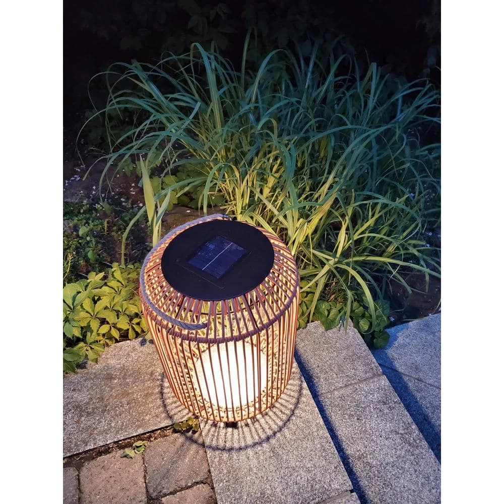 Tulum 19 in. Beige Outdoor Integrated LED Solar Floor Lamp by BAZZ 5 Tulum 19 in. Beige Outdoor Integrated LED Solar Floor Lamp by BAZZ - Image 3