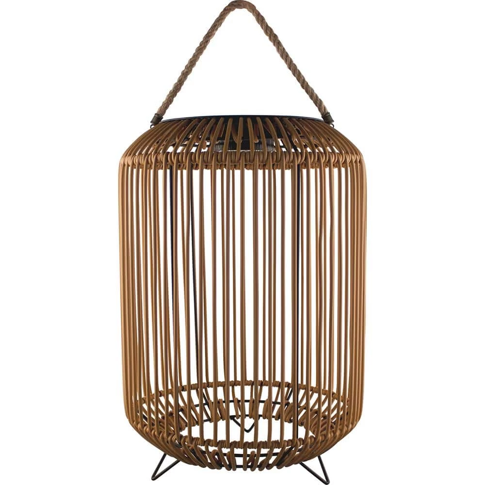 Tulum 19 in. Beige Outdoor Integrated LED Solar Floor Lamp by BAZZ 3 Tulum 19 in. Beige Outdoor Integrated LED Solar Floor Lamp by BAZZ