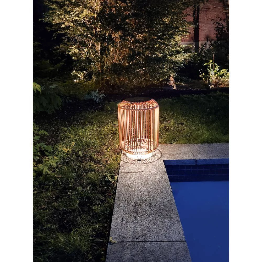 Tulum 19 in. Beige Outdoor Integrated LED Solar Floor Lamp by BAZZ 4 Tulum 19 in. Beige Outdoor Integrated LED Solar Floor Lamp by BAZZ - Image 2