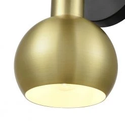 Bria 12.1 in. Black/Antique Brass Vanity Light with Metal Shade by Light Society 13 Bria 12.1 in. Black/Antique Brass Vanity Light with Metal Shade by Light Society -Hot Sale Light Society Store black antique brass light society vanity lighting ls v466 bk ab 1f 1000