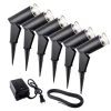 Luvia Low Voltage Black LED Landscape Spotlight Kit with Transformer (Set of 6) by BAZZ 1 Luvia Low Voltage Black LED Landscape Spotlight Kit with Transformer (Set of 6) by BAZZ -Hot Sale Light Society Store black bazz landscape light kits g14t713x6 64 1000