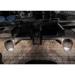 Tulum 15 in. Black LED Solar Outdoor Floor Lamp by BAZZ -Hot Sale Light Society Store black bazz outdoor floor lamps f19287bk 4f 1000