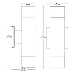 13 in. x 3 in. Luvia Black LED Outdoor Wall Lantern Sconce by BAZZ -Hot Sale Light Society Store black bazz outdoor sconces w16639bk 40 1000