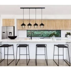 64 in. 4-Light Vintage Quadruple Pendants Fixture by BAZZ 10 64 in. 4-Light Vintage Quadruple Pendants Fixture by BAZZ -Hot Sale Light Society Store black bazz pendant lights p17224bk 1f 1000