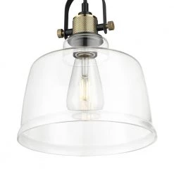 Arie 1-light Black/Brass/Clear ​Pendant Light with Glass Shad by Light Society -Hot Sale Light Society Store black brass clear light society chandeliers ls c529 cl brs fa 1000