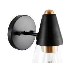 Petra 4.75 in. Black/Brass Wall Sconce by Light Society 15 Petra 4.75 in. Black/Brass Wall Sconce by Light Society -Hot Sale Light Society Store black brass light society wall sconces ls w356 bk brs fa 1000
