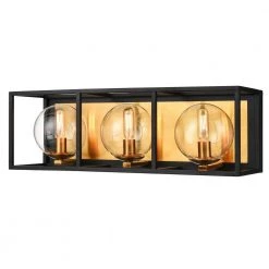 Vinn 3-Light Black/Brushed Brass Vanity Light by Light Society -Hot Sale Light Society Store black brushed brass light society vanity lighting ls v457 bk bb 4f 1000