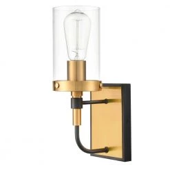 Emme 1-Light Black/Brushed Brass Vanity Light by Light Society -Hot Sale Light Society Store black brushed brass light society vanity lighting ls v461 bk bb 1f 1000