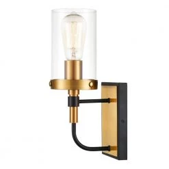 Emme 1-Light Black/Brushed Brass Vanity Light by Light Society -Hot Sale Light Society Store black brushed brass light society vanity lighting ls v461 bk bb 44 1000