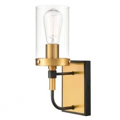 Emme 1-Light Black/Brushed Brass Vanity Light by Light Society -Hot Sale Light Society Store black brushed brass light society vanity lighting ls v461 bk bb 4f 1000