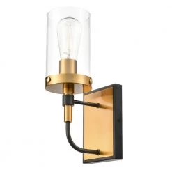 Emme 1-Light Black/Brushed Brass Vanity Light by Light Society -Hot Sale Light Society Store black brushed brass light society vanity lighting ls v461 bk bb fa 1000
