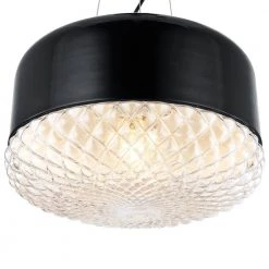 Enzo1-Light Black/Clear Pendant with Glass Shade by Light Society -Hot Sale Light Society Store black clear light society chandeliers ls c395 bk cl 1f 1000