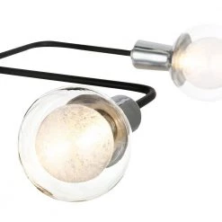 Cellini 4-Light Black Chandelier with Clear Glass Shades by Light Society -Hot Sale Light Society Store black clear light society chandeliers ls c418 bk cl 1f 1000