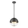 Bea 1-Light Black/Clear Pendant Light with Glass Shade by Light Society -Hot Sale Light Society Store black clear light society chandeliers ls c493 bk cl 64 1000