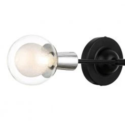 Cellini 5 in. Black Wall Sconce with Clear Glass Shades by Light Society -Hot Sale Light Society Store black clear light society vanity lighting ls w417 bk cl 44 1000