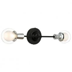 Cellini 5 in. Black Wall Sconce with Clear Glass Shades by Light Society -Hot Sale Light Society Store black clear light society vanity lighting ls w417 bk cl 4f 1000