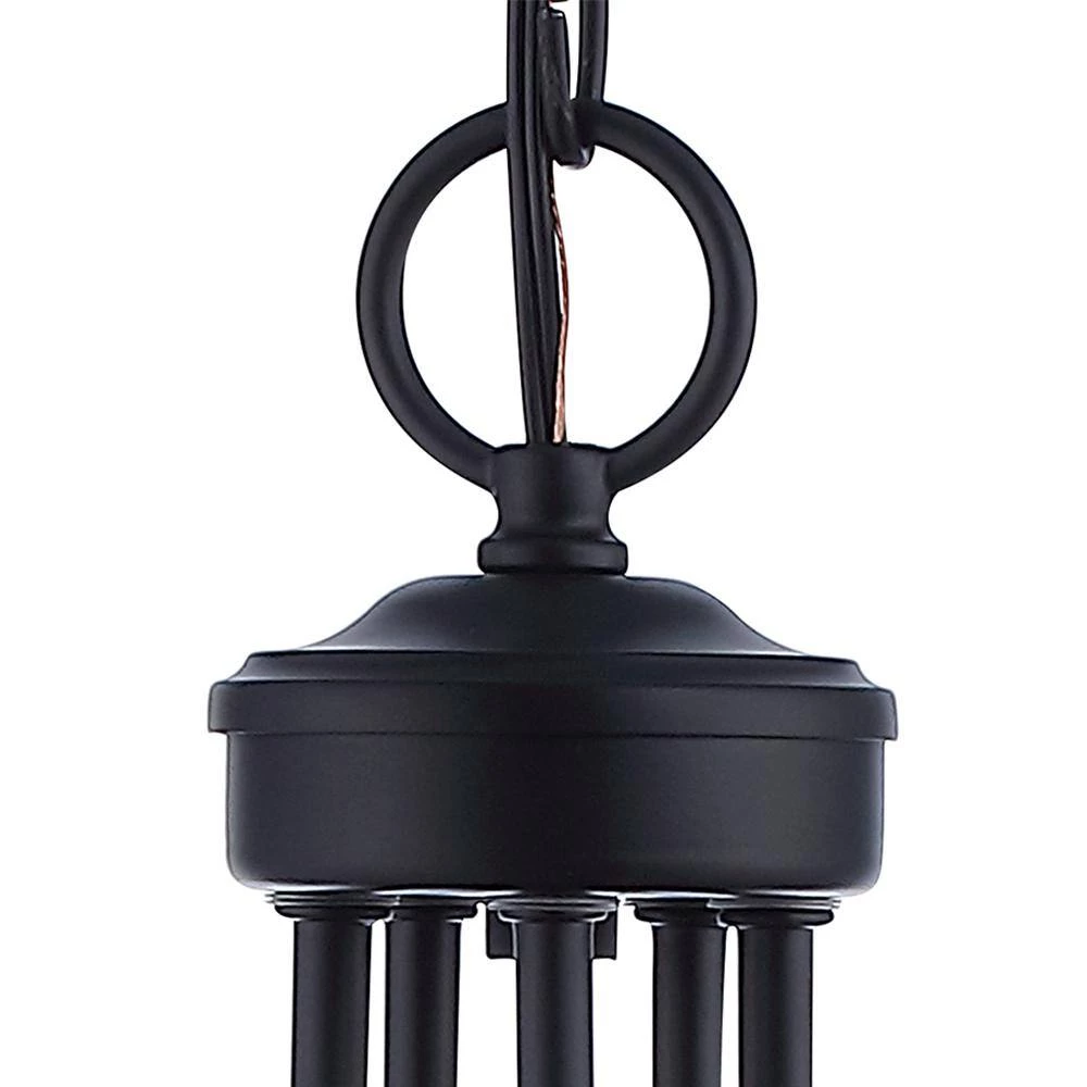 Remy 24.50 in. 5-Light Black Wagon Wheel Chandelier by DSI LIGHTING 4 Remy 24.50 in. 5-Light Black Wagon Wheel Chandelier by DSI LIGHTING - Image 2