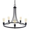 Remy 24.50 in. 5-Light Black Wagon Wheel Chandelier by DSI LIGHTING 2 Remy 24.50 in. 5-Light Black Wagon Wheel Chandelier by DSI LIGHTING -Hot Sale Light Society Store black dsi lighting chandeliers ds18852 64 1000