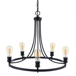 Remy 24.50 in. 5-Light Black Wagon Wheel Chandelier by DSI LIGHTING 16 Remy 24.50 in. 5-Light Black Wagon Wheel Chandelier by DSI LIGHTING -Hot Sale Light Society Store black dsi lighting chandeliers ds18852 c3 1000